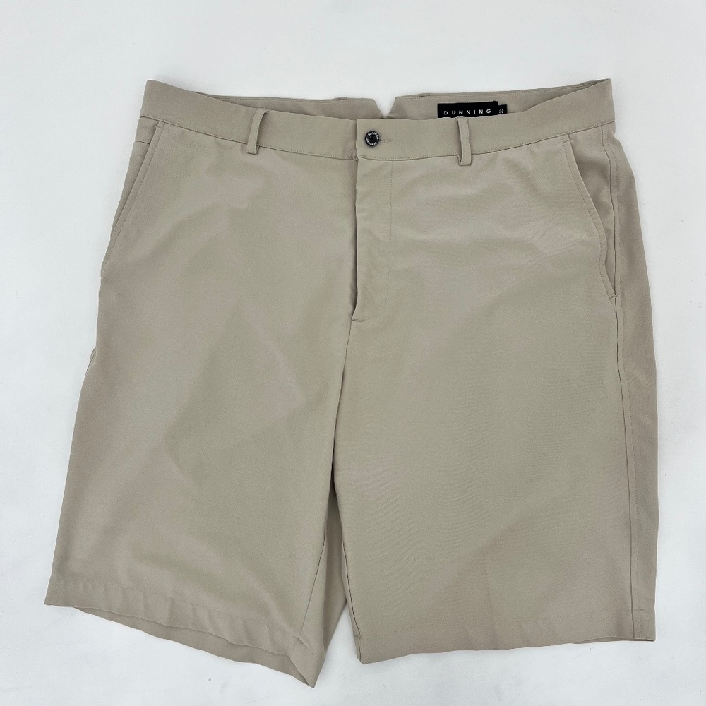 Dunning Mens Golf Chino Shorts Size 36 Beige‎ Slash Pockets Stretch Outdoor